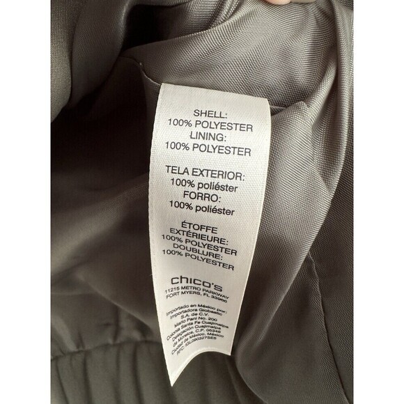 Chico's Embroidered Limited Bomber Jacket Size 3 XL Grape Leaf Sequins Full Zip - Picture 7 of 7